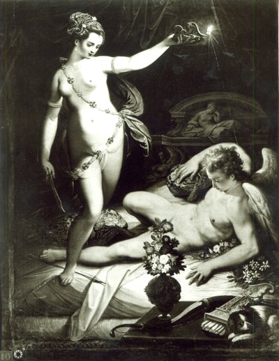 Cupido Surpreendente Psique de Jacopo Zucchi