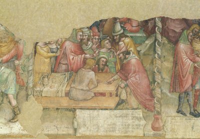José vendido pelos seus irmãos (fresco) de Jacopo da Bologna