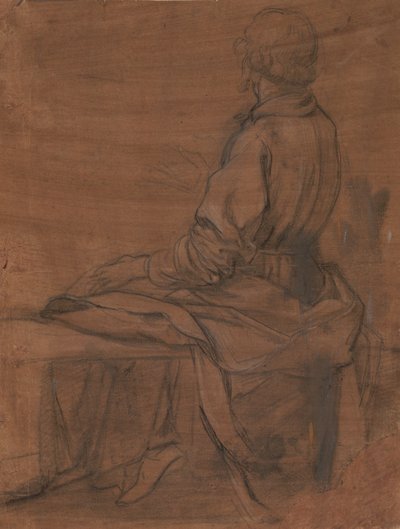 Homem sentado visto por trás de Jacopo da Empoli