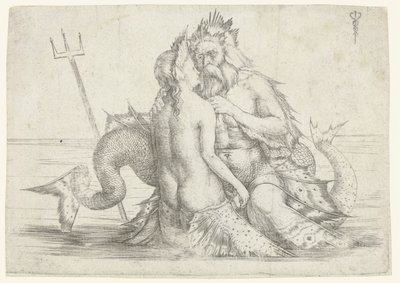 Tritão e Nereid em abraço de Jacopo de