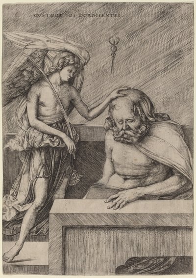 Mantenha-nos dormindo O Anjo da Guarda, c. 1509 de Jacopo de Barbari