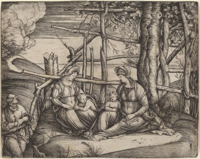 Sagrada Família com Santa Isabel e o Menino São João Batista, c. 14991501. de Jacopo de Barbari