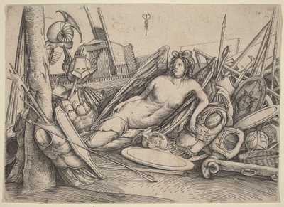 A Vitória Reclinada entre os Troféus de Jacopo de