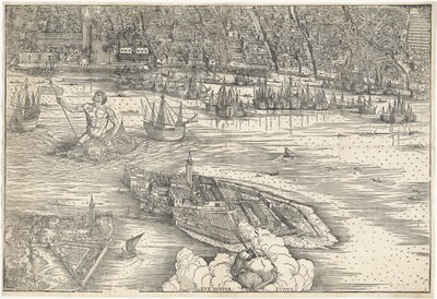 Vista de Veneza [bloco central inferior], 1500. de Jacopo de Barbari