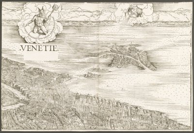 Vista de Veneza [bloco central superior], 1500. de Jacopo de Barbari