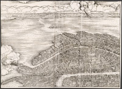Vista de Veneza [bloco superior esquerdo] de Jacopo de