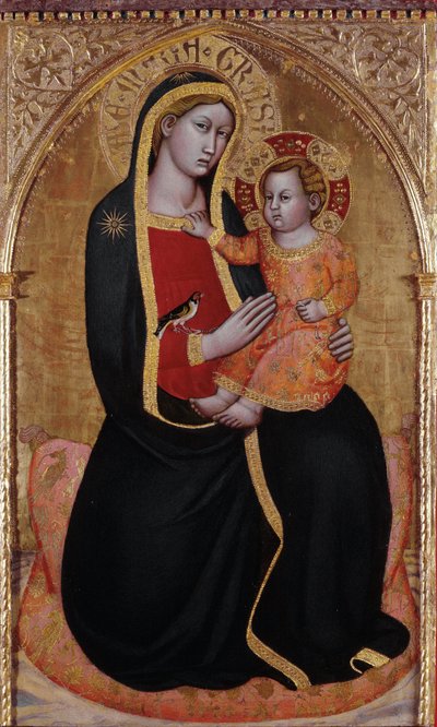Virgem de Montenero com criança (Pintura de Jacopo di (14th century) Michele