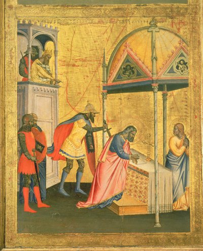 O Martírio de São Mateus, do Retábulo de São Mateus e Cenas de sua Vida, c.1367-70 (têmpera no painel) de Jacopo di Cione