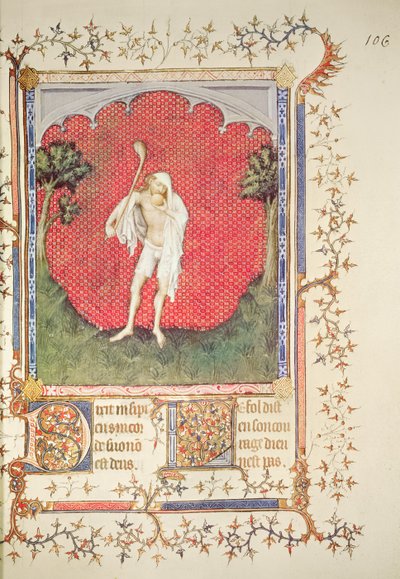 Fr 13091 f.106 O tolo, do "Saltério de Jean de Berry", c.1386 de Jacquemart de Hesdin
