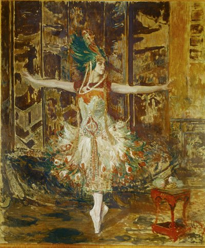 Tamara Karsavina a dançar no bailado O Pássaro de Fogo de Igor Stravinsky ... de Jacques Emile Blanche