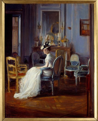 O boudoir azul. Pintura de Jacques Emile de Jacques Emile Blanche