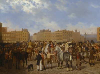 Mercado Old Smithfield de Jacques-Laurent Agasse