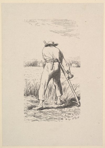 O ceifador de trigo, 1853. de Jacques Adrien Lavieille