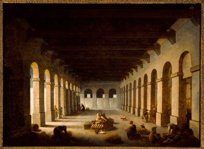 O Mercado do Vale, c.1815 (óleo sobre tela) de Jacques Albert Senave