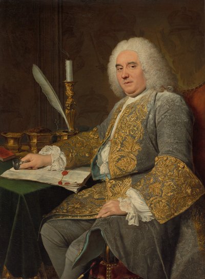 Retrato de Jean-Gabriel du Theil na assinatura do Tratado de Viena de Jacques André Joseph Aved