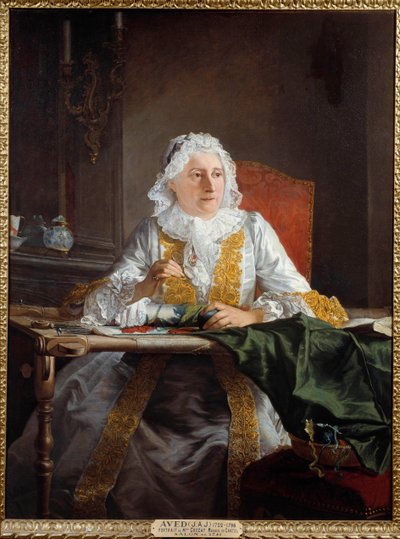 Retrato de Madame Antoine Crozat, Marquesa de Chatel Painting de Joseph Avad dit Le Batave (1702-1766) 1741 Sun. 1,38x1,04 m Montpellier, Musee Fabre de Jacques Andre Joseph Camelot Aved