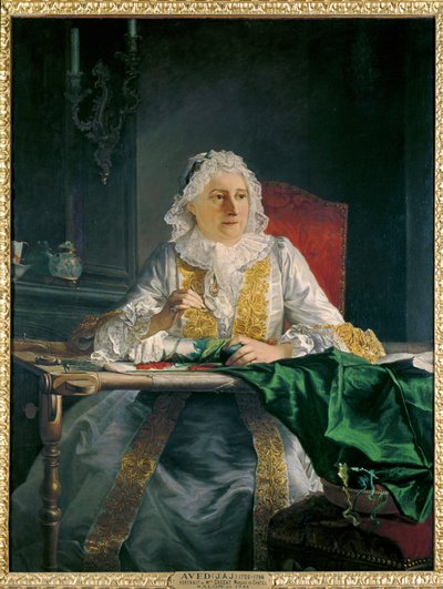 Retrato de Mme. Antoine Crozat ... (pintura sobre tela) de Jacques Andre Joseph Camelot Aved