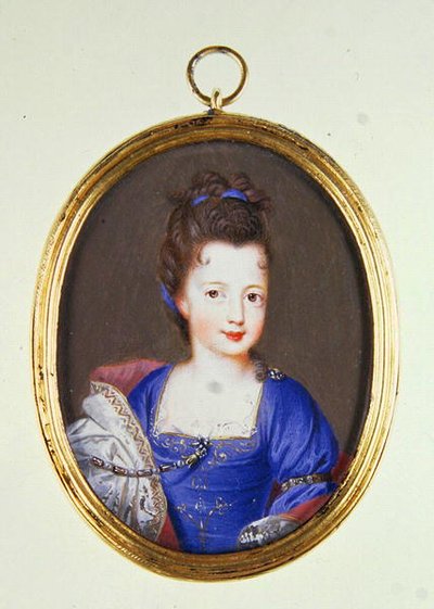 Miniatura da Princesa Louise Stuart, c.1700 de Jacques Antoine Artaud