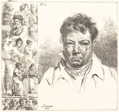 Autorretrato e outras cabeças de Jacques Antoine Marie Lemoine