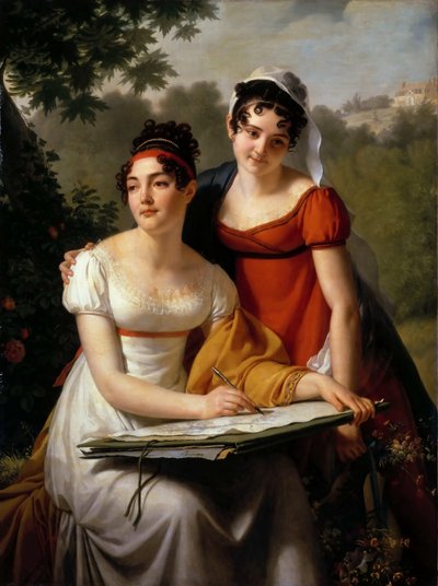 Retratos de Mesdemoiselles Duval, primeiro quartel do séc. de Jacques Augustin Catherine Pajou