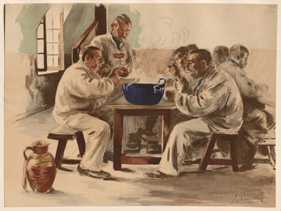 A sopa no Chambrée, 1899. de Jacques Baseilhac