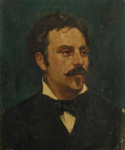 Retrato do compositor Gabriel Fauré 1845-1924, 1878. de Jacques Baugnies