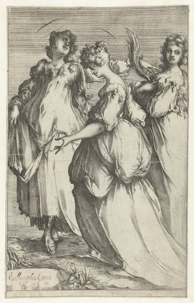 Três mulheres santas de Jacques Bellange