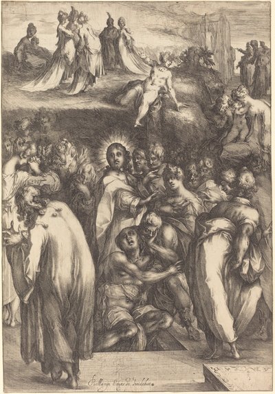 A Ressurreição de Lázaro. de Jacques Bellange