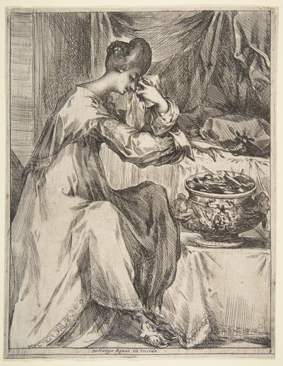 O suicídio de Portia, 1612-16. de Jacques Bellange