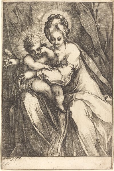 A Virgem e o Menino com uma Rosa, c. 16161617. de Jacques Bellange