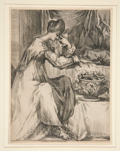 Mulher no Brazier de Jacques Bellange