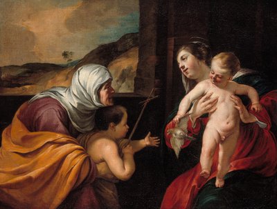 Virgem e Menino com Santa Isabel e o Menino São João Batista de Jacques Blanchard