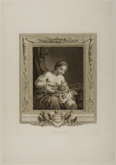 Educação de Cupido (gravura) de Jacques Bouillard