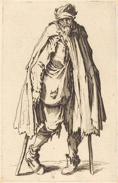 Beggar with Crutches and Sack de Jacques Callot