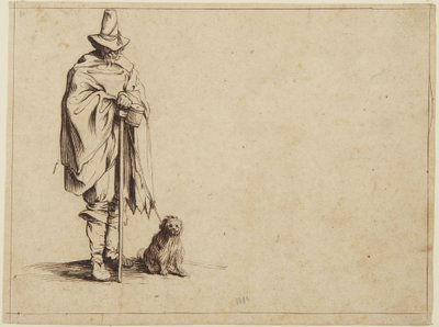 Mendigo com cão de Jacques Callot