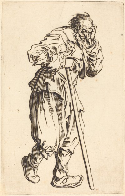 Mendigo com uma vara de Jacques Callot