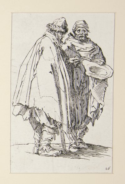 O cego e seu companheiro, de Os Mendigos (L de Jacques Callot