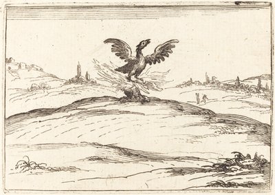 Fênix em chamas, 1628. de Jacques Callot