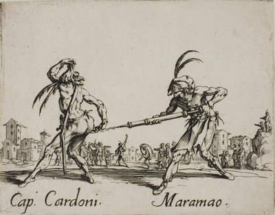 Capitão Cardoni - Maramao, chapa 22 de Balli di Sfessania de Jacques Callot