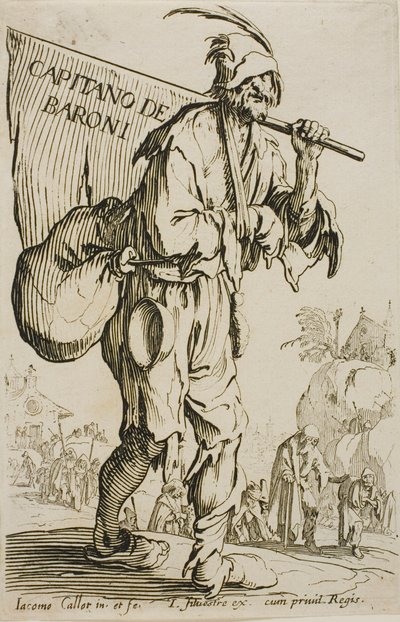 Capitão dos Barões, frontispício de Os Mendigos de Jacques Callot