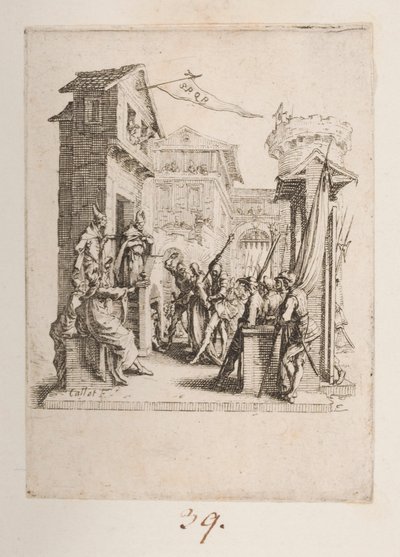 Cristo Levado Antes de Caife, nº. 7 de 11 de La Petite Passion de Jacques Callot