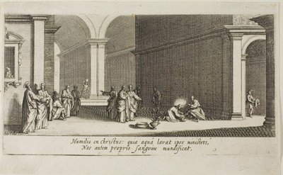Cristo lavando os pés dos apóstolos, de A Grande Paixão de Jacques Callot