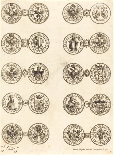 Moedas [placa 3] de Jacques Callot