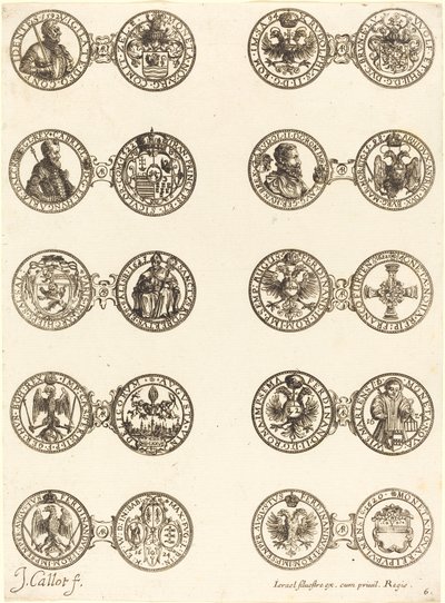 Moedas [placa 6] de Jacques Callot