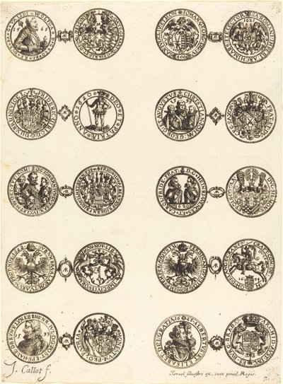 Moedas [placa 7] de Jacques Callot