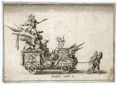 Combate a la barriere. Gravura Uma carruagem. Meaume 490-503 ... (gravura) de Jacques Callot