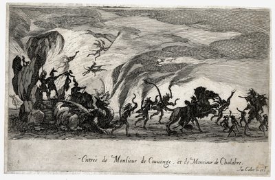 Combate à barreira, a entrada dos Sieures de Couvonge e de Chalabre ... (gravura) de Jacques Callot