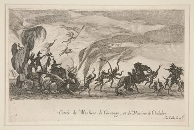 Combat à la Barri?re, Entr?e de Monsieur de Couvonge et de Monsieur de Chalabre de Jacques Callot
