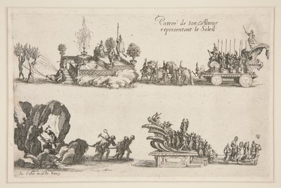 Lutar? a Barreira, Entrada de Sua Alteza (Carlos IV) representando o Sol de Jacques Callot