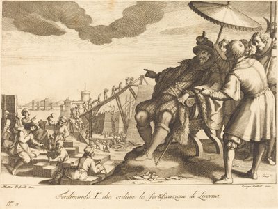Construção e Fortificação do Porto de Livorno de Jacques Callot